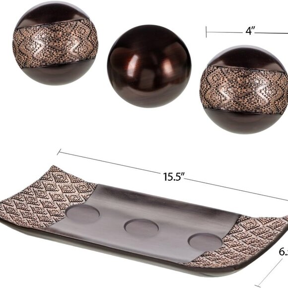 Creative Scents Dublin Home Decor Tray and Orbs Set - Picture 4 of 4